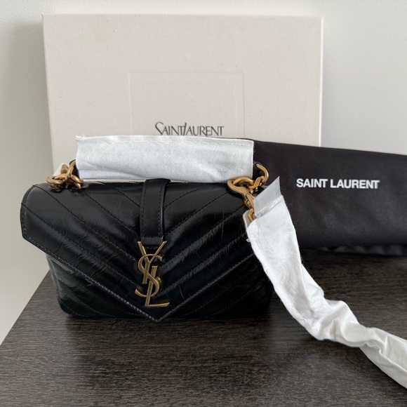 NEW! Yves Saint Laurent Quilted Mini Black Shoulder Bag - Picture 6 of 10